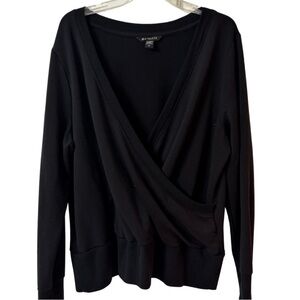 Athleta Black Wrap Sweatshirt